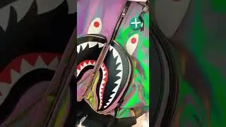 BAPE Aurora Shark Day Pack Black Unboxing from StockX