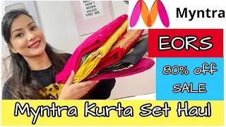 MYNTRA EORS 2021 Haul/ETHNIC WEAR KURTA SET HAUL | Festive Wear | Kurta Online shopping |