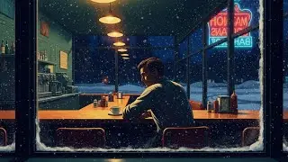 Winter Jazz Ambience ❄️ Relaxing Slow Jazz & Snow Sounds for Study,  Focus, Work and Sleep
