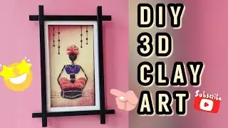 Diy Tribal mural clay art| well home decor idea| 3D easy clayart.