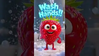 Wash Your Hands! 🍓🫧 Step-by-Step for Kids (Fast & Fun)