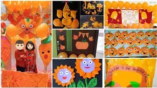 Orange day celebration ideas| activity ideas for school kids|School decoration ideas for orange day