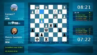 Analyse du jeu d'&eacute;checs&nbsp;: kanwar7 - Renzo Sandolo, 0-1 (par ChessFriends.com)