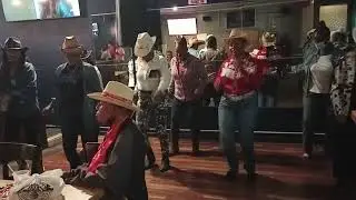 GNO ladies Get on the 'Good Foot' with Pokey Bear at Harper's Bar celebrating member birthdays