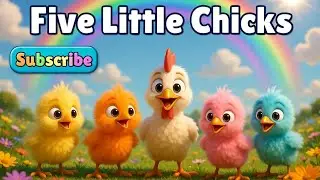 Five Little Chicks Went Out One Day | Cute Baby Chick Rhyme 🐤🌼 | Lollypop Kids TV🍭