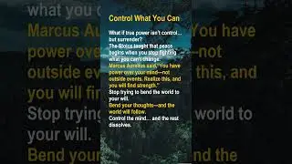 Control What You Can. | Stoic Power Before You Sleep #Stoicism #Mindset #Discipline #MarcusAurelius