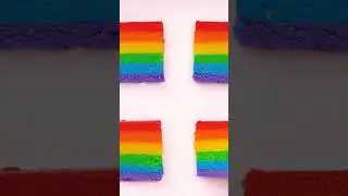EASY Rainbow Cake Decorating #Shorts