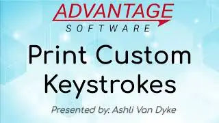 Print Custom Keystrokes