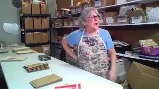 Assembling Valentine mystery sticker grab bags