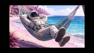 Lone Space Man 🧑&zwj;🚀  Beach Vibes ~ Waves Sond & Lofi 🌊  Lofi Beats for Stress Relief,1H