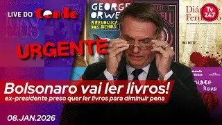 Live do Conde | URGENTE | Bolsonaro vai ler livros: ex-presidente preso quer ler para diminuir pena