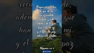 Piensa en estas cosas- Filipenses 4:8-9 NVI