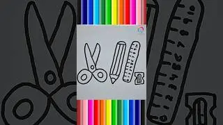 ✂️ Scissors ✂️ And Accessories Drawing  For Kids #shorts #short #shortsfeed #viral #trending #art