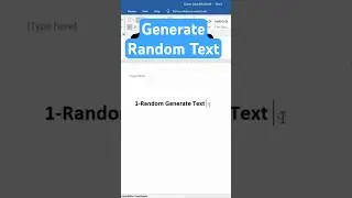 Generate Random Text in Microsoft Word (Easy Method)
