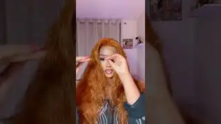 Wow look at this gorgeous glueless ginger wig half up hairstyle🧡