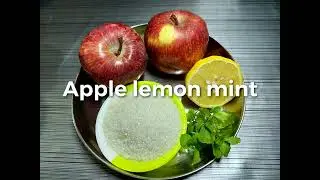 a simple apple lemon mint juice