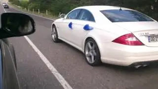 porsche cayenne GTS 4.8 TURBO vs CLS 55 AMG