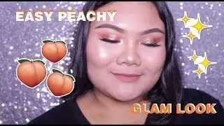 EASY PEACHY GLAM MAKEUP TUTORIAL ✨✨ (FIRST VIDEO) | INDONESIA