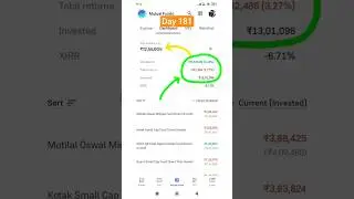 My mutual fund portfolio live revealed day 181 #mutualfunds #mutualfund #portfolio #shorts #short