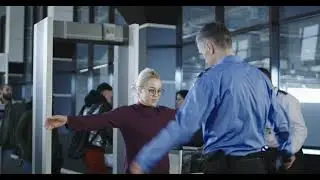 Airport ✈️Security Guard Checking Passenger👨&zwj;👨&zwj;👧&zwj;👧 | Stock Video