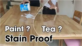 Stain-Proof Dining Table? Tea & Paint Spill Test (Epoxy Lamination)