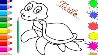 Tortoise Drawing । Color Art । Line Art । Color Drawing । Tortoise Color । New Drawing । Baby Art
