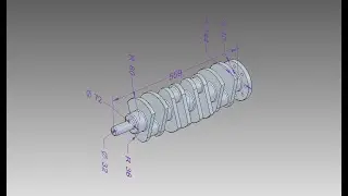 Crankshaft 3D in SolidEdge
