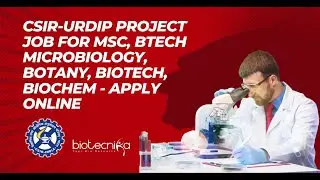 CSIR-URDIP Job For MSc, BTech Microbiology, Botany, Biotech, Biochem - Apply Online