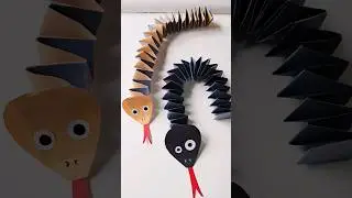 Paper Snake Craft Ideas 🐍 😱#shorts #shortvideo #diy #origami#snake
