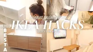 IKEA HACKS PARA EL SAL&Oacute;N COMEDOR! 😍 Pintura, Decoraci&oacute;n, Madera, Muebles Besta de IKEA💡🏡