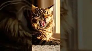Cozy Cat Purring in the Sun 😻☀️ #shorts #cat #cats #cutecat #fluffycat #mainecoon #catlover #catlife