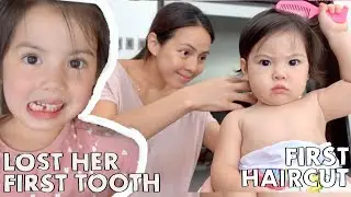 First Haircut and Olivia lost her First Tooth!!! | Quarantine Diaries