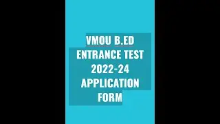 Vmou kota pre b.ed entrance test 2022