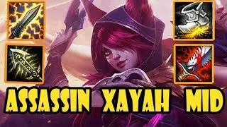 Xayah 1v5 Godlike as Assassin Mid with Nice Carry - League of Legends