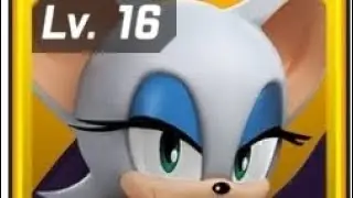 SFSB: My first MAXED rare! Rouge the Bat Level 16 upgrade comparison!