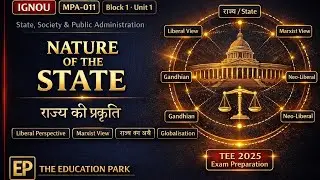 IGNOU MPA-011 |   chapter 1 |   Nature Of State | Explained in simple Hindi-English language