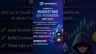 Looking for a Marketing Co-Founder for my startup Crypto lens #startup #entrepreneurship #marketing
