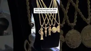 10K Real Gold Hollow Chains With Pendants at Ijaz Jewelers #goldpendants #diamondpendant