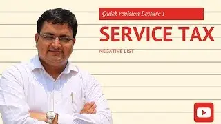 SERVICE TAX NEGATIVE LIST CA IPCC NOV 17- LEC II