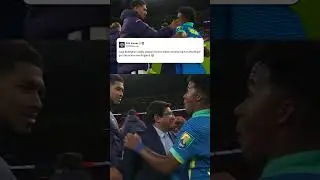 Jude Bellingham slaps Endrick after Brazil's win vs. England 😂 🤣  #Brazil #Endrick