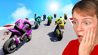 The FASTEST SUPER BIKES in GTA 5 vs MEGA RAMP!