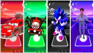 Coffin Dance ||Siren Head Car Games 🆚 Chu Chu Charlie 🆚 Sonic 🆚 KPOP_DEMON || Tiles Hop EDM