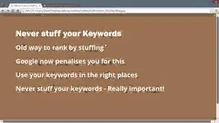 Learn SEO and save thousands of dollars - EP.05 - Keywords - Why not to stuff them into your page