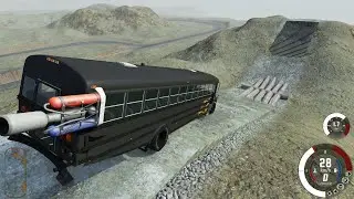 BUS Freightliner FS 65 Suspension Test Track on Crash Hard Map 😎 BeamNG.DRIVE