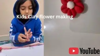 Kids Clay flower making#today activity