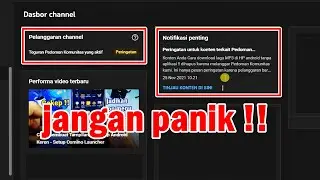 Kena Peringatan Teguran Pedoman Komunitas Youtube - Ini Yang Saya Lakukan (baca deskripsi)