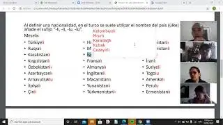 Repaso 3 - Milliyet, dil, ülke adlarını tanıma - Parte 2 de 2 - Turco básico A1-A2