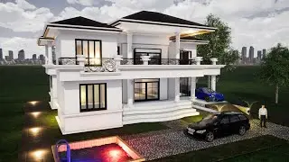home design ( plan de maison moderne en &eacute;tage ) #architecture #construction #maison #archicad
