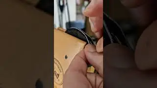 leather work hand sewing tips - how to finish the stich #leather #leatherwork #handsewing