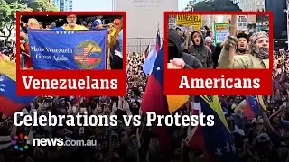Venezuelans around the world rejoice while Americans protest